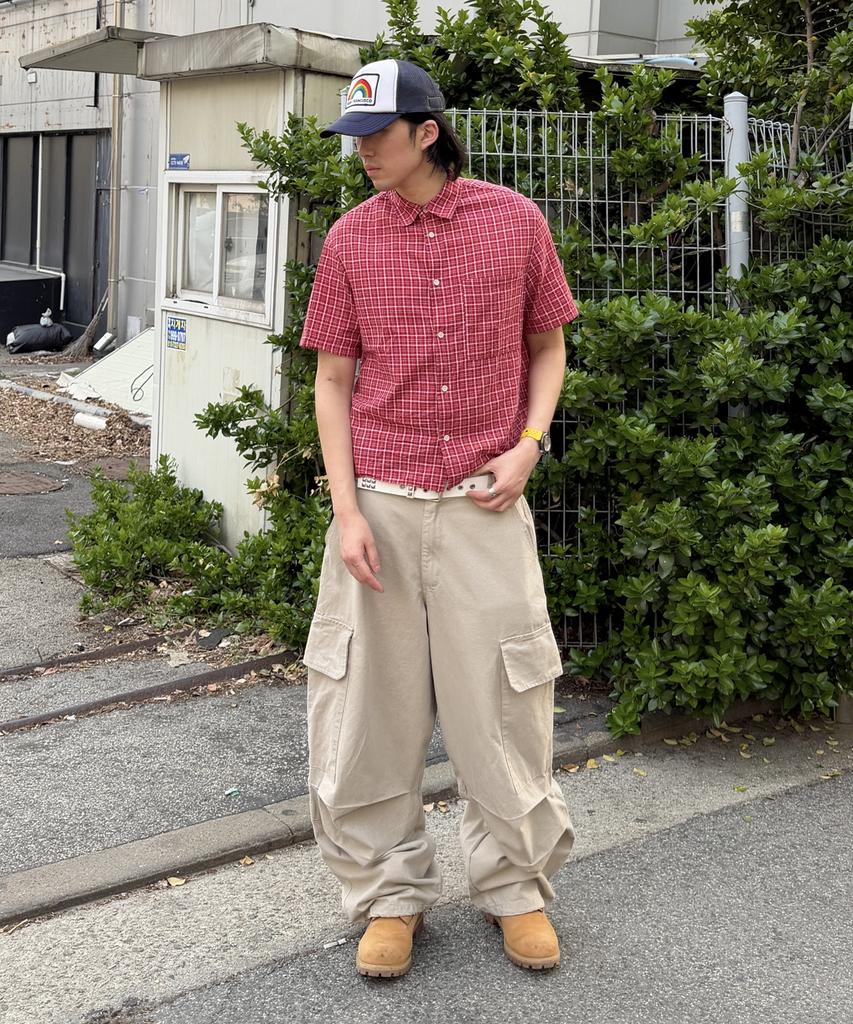 SOMEPLACE MAN Basic Oversized Wide Big Pocket String Parachute Cargo Pants_3 Colors