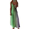 Women's Spaghetti Strap Gradient Long Dresses Summer Casual V Neck Flowy Maxi Dress Loose Beach Sundress
