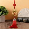 Chinese Style Gourd Car Hanging Decoration Rotatable Fu Character Gourd Tassels Car Rearview Mirror Charm Feng Shui Ornament Pendant Accessories