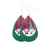 2020 New Double-Layer Leather Christmas Earrings