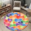 Whimsical Round Gothic Multicolor Rug Pad, Non-Slip Floor Mat for Family Room