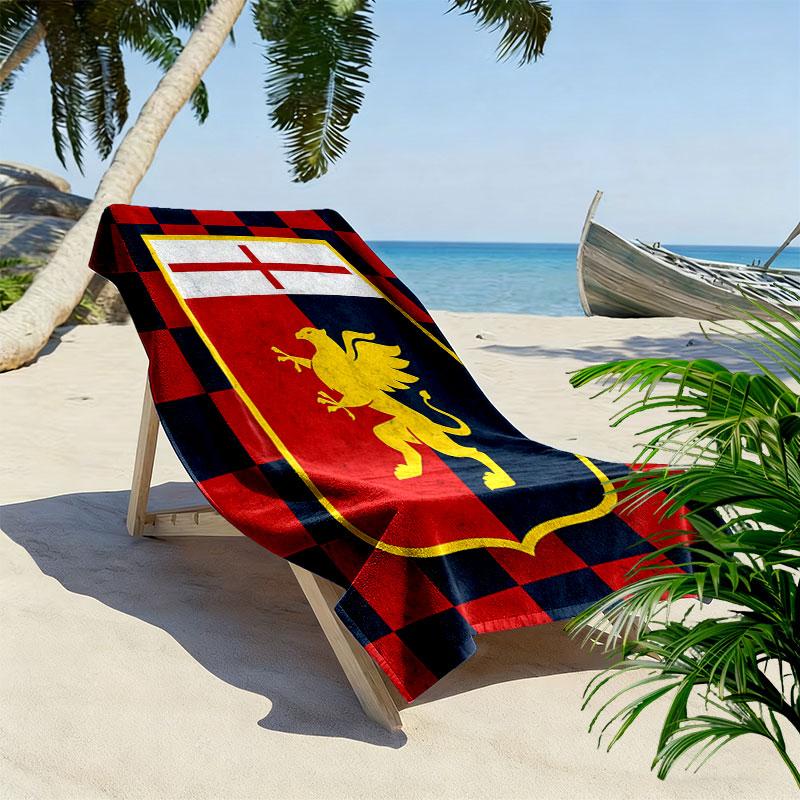 Genoa C.F.C. Poster Strandtuch, Großes Weiches Schnelltrocknendes Handtuch für Strand Camping Schwimmen