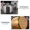 Golden 304 Stainless Steel Soup Pot and Tea Kettle for Hot Pot Restaurants, Large Capacity Commercial Use.