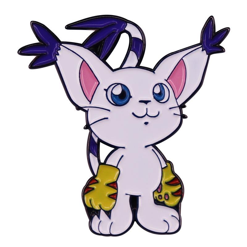 Agumon Digimon Enamel Pin - Cute Cartoon Character Badge Accessory чёрный