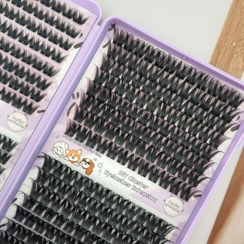 10/20/32Rows Mixed Length Dense Grafted False Eyelashes 12-16MM DIY Lashes Extension  Daily