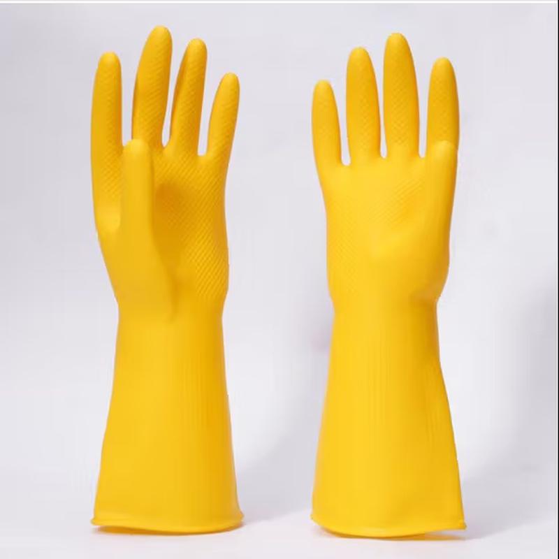 Miaojie Thickened Waterproof Kitchen Latex Gloves (3 Pairs)