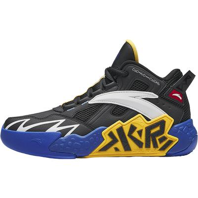 Kids Cement Krypton Professional Basketball Shoes Kids Sneakers Black Blue Yellow A12441107-2