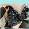 Elegante Borsa Tote Nera Argento con Paillettes Ampia Borsa da Lavoro Essenziale per le Donne