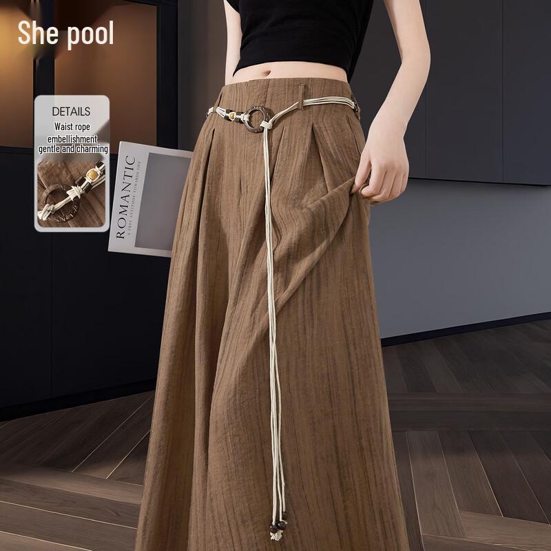 

Women s High-Waist Wide-Leg Casual Pants L