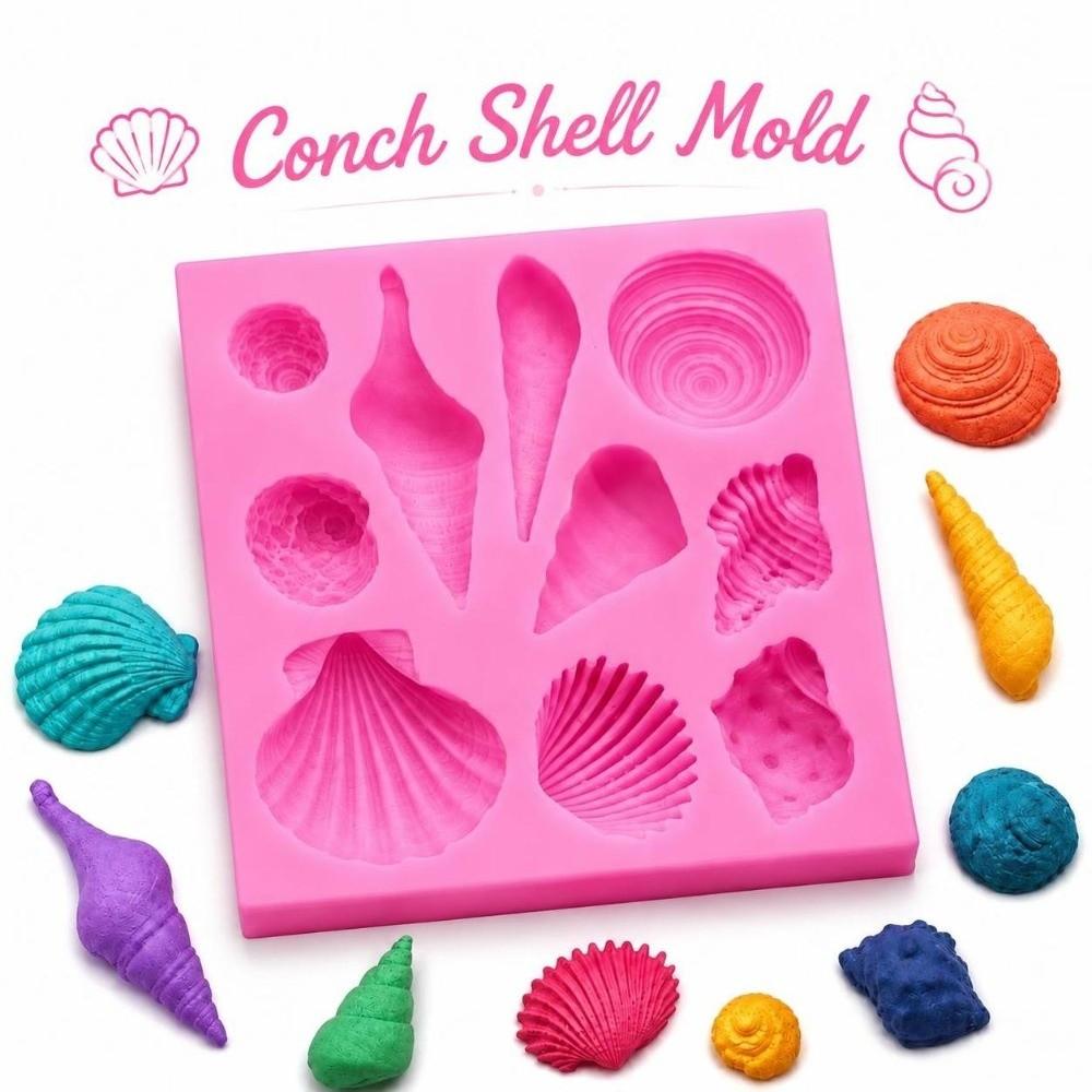 Easy Cleaning Conch Shell Fondant Mold  Cake Decorating Chocolate Making