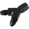 4AN Female to Dual 4AN Male Y Block Fitting Splitter Adapter Union Aluminum Black