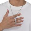 Viking Valknut Pendant Necklace for Men Stainless Steel Stylish Mobius Geometric Neckchain Norse Odin Collar Jewelry for Male