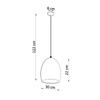 Lampa Wisząca Anato 1 E27 Biały Lumilo 08.504.48