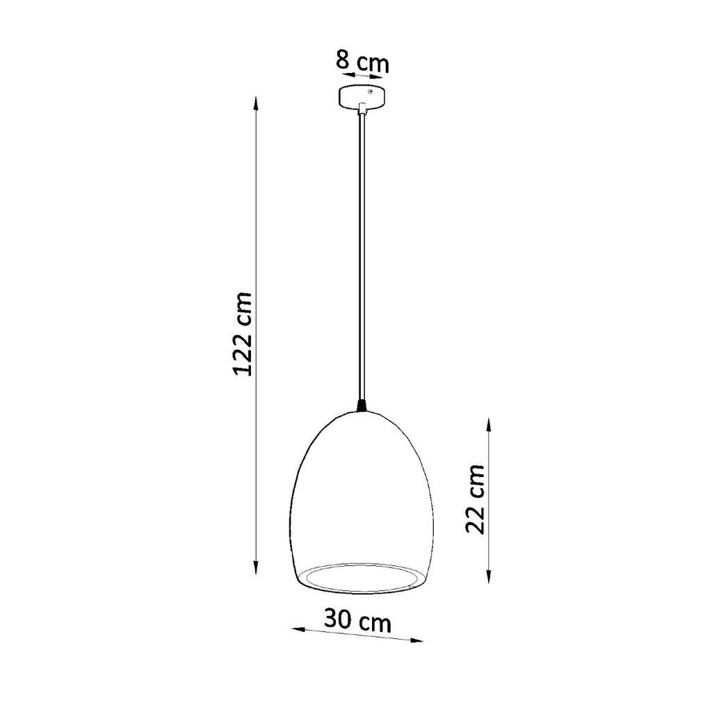 Lampa Wisząca Anato 1 E27 Biały Lumilo 08.504.48