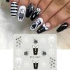 Halloween Skull Nail Art Water Decals Stickers Mummy Ghost Spiders Web DIY Nail Stickers Fake Nail Accessories