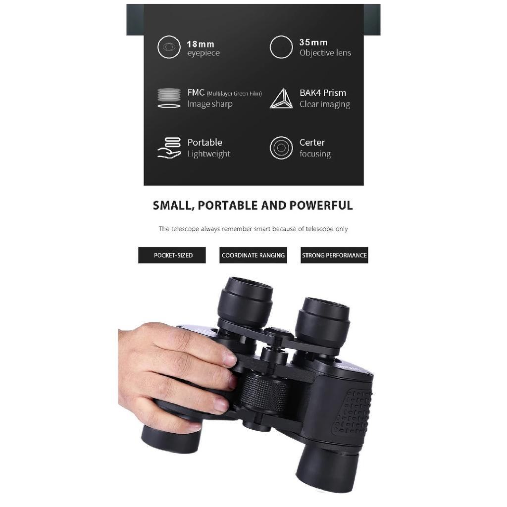 Binoculars 80X80 Long Range 15000m HD High Power Telescope Optical Glass Lens Low Light Waterproof For Hunting Sports Scope