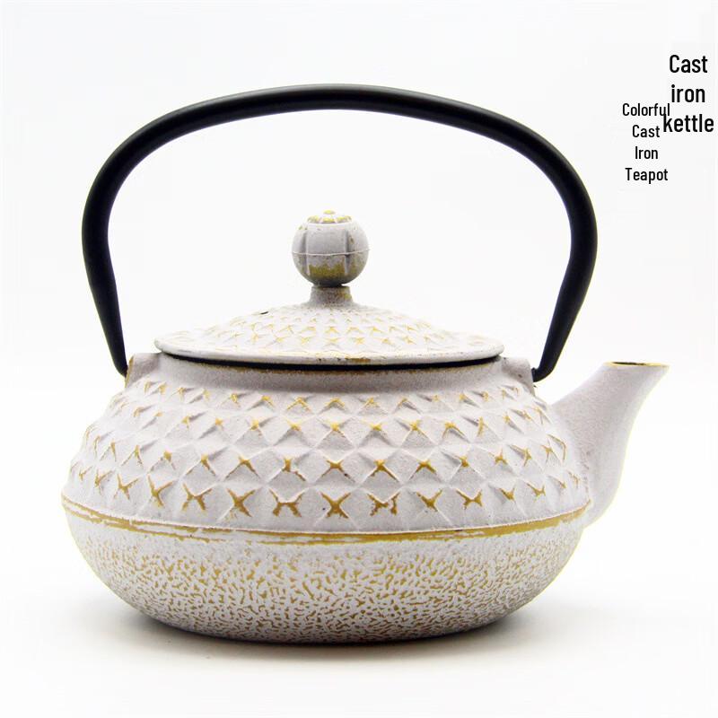 Chaxun 600ml Rhombus Enameled Cast Iron Teapot