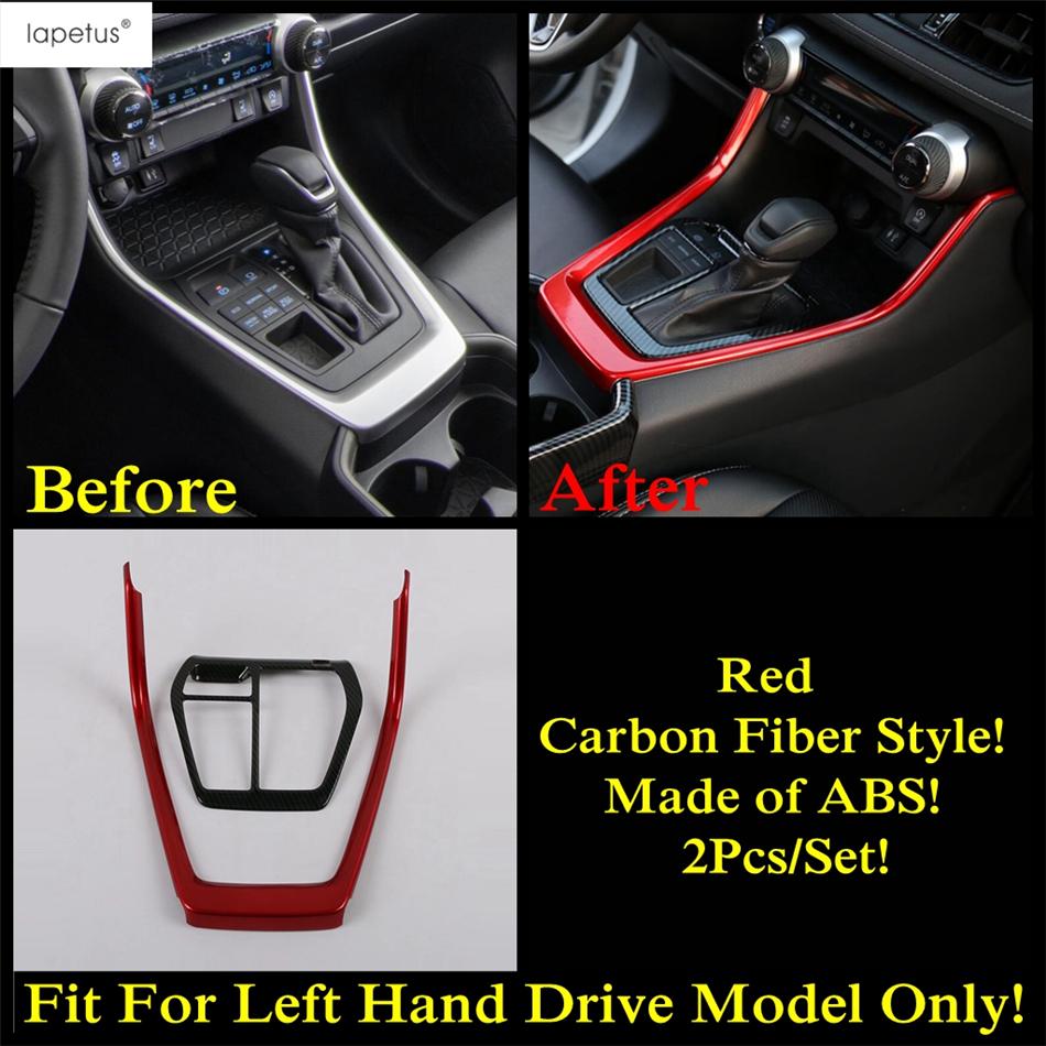 Central Control Gear Shift Panel Frame Decoration Cover Trim For TOYOTA RAV4 RAV 4 XA50  - 2024 ABS Carbon Fiber Accessories