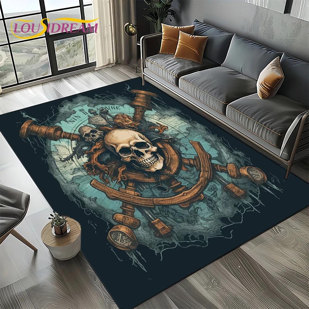 Odin Viking Symbol Valknut Nordic Valhalla Carpet Rug for Living Room Bedroom Home Sofa Decoration,Area Rug Non-slip Floor Mat