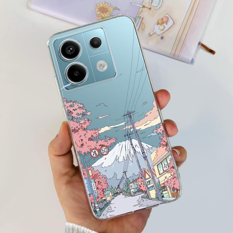 For Xiaomi Poco X6 Pro 5G Case New Fashion Painted Cover Clear Silicone Soft TPU Phone Case For Xiaomi Poco X6 Pro PocoX6 Bumper