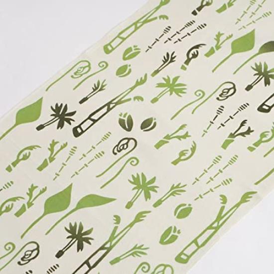 Kamawanu Tenugui Hand Made In 33cm X Prime Spring Pattern Towel Featuring Wild Chusen-dyed (Japanese Towel), Japan, Size 90cm, 100% Cotton,