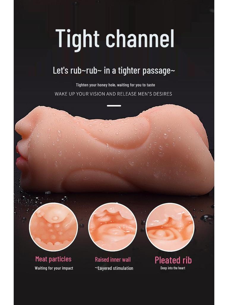 Double-Headed Silicone Male Masturbator with Realistic Features
