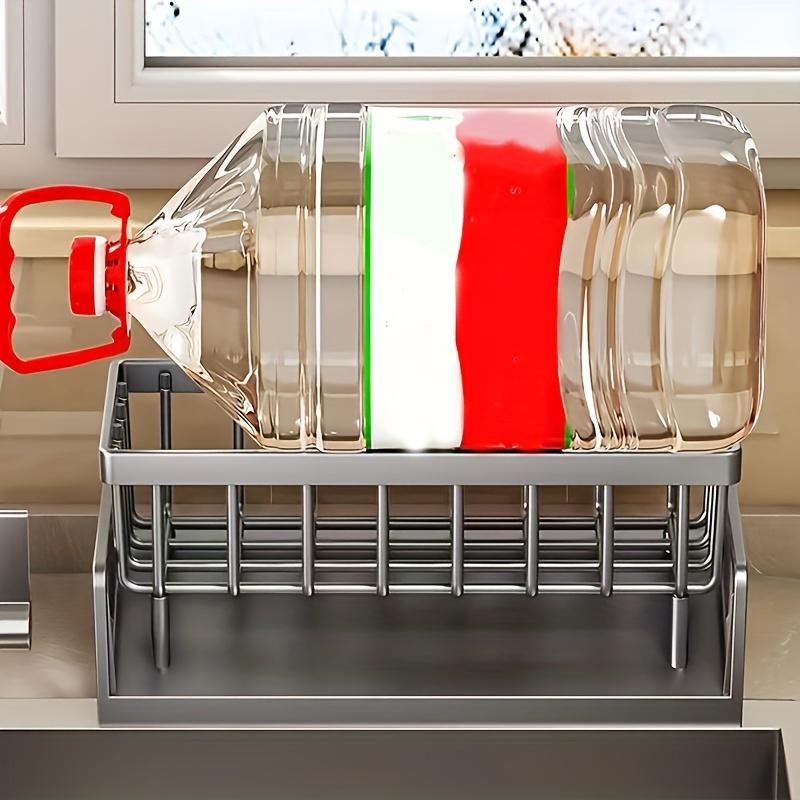 1pc Kitchen and Household Drain Rack, Wall Mounted Multifunctional Drain Rack, New Multi-layer Carbon Steel Cloth Storage Rack
