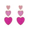 Valentines Day Earrings for Women Girl Korean Y2K Cool Big Rose Color Simple Elegant Jewelry Daughter Mom Birthday Gift