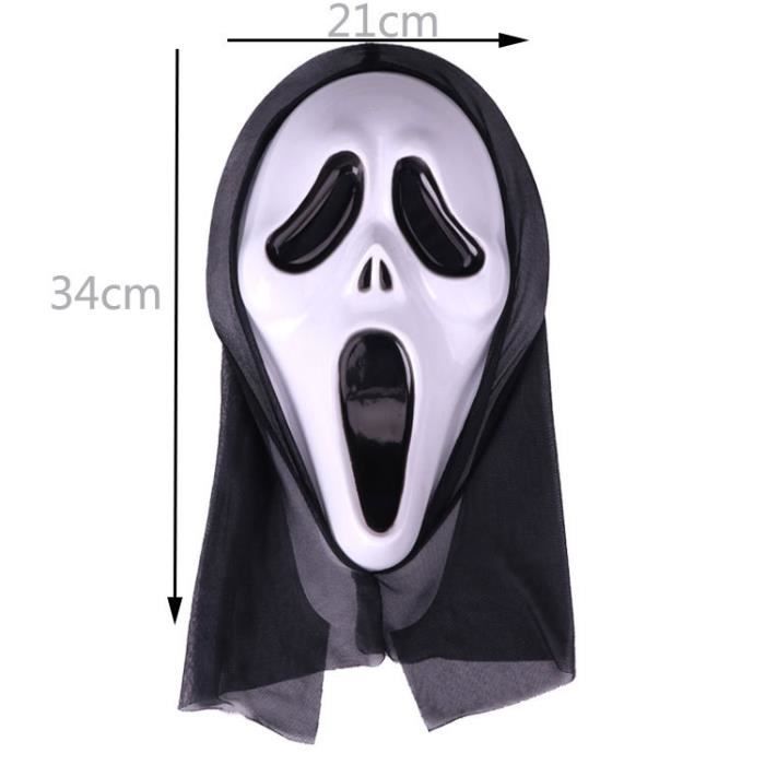 Horror Movie Mask Ghostface - Party Mask - Scary Accessories - Halloween Mask