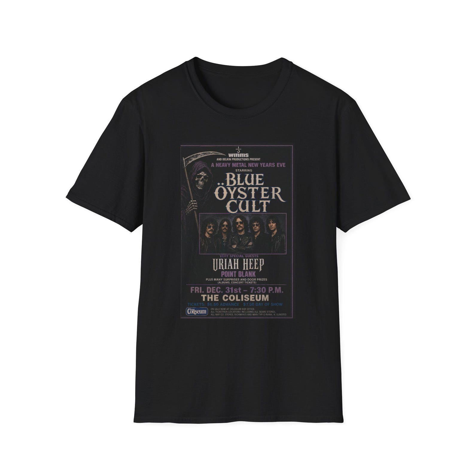 Blue Öyster Cult band fan fiction concert poster T-Shirt 2XL