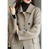 Elegant Tweed Coats Women Mid-length Woolen Coats Office Lady Autumn Winter Korean Style Solid Loose Warm Thick Jackets
