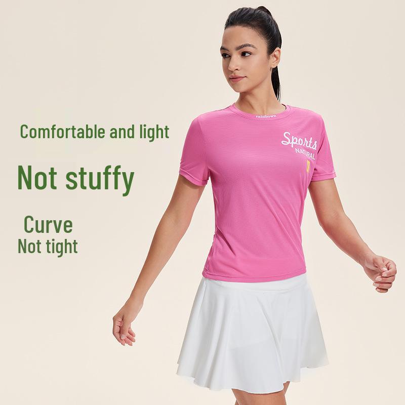 

Women s Quick-Dry Loose Fit Sports T-Shirt: Breathable Running & Yoga Top L зелений/ціан