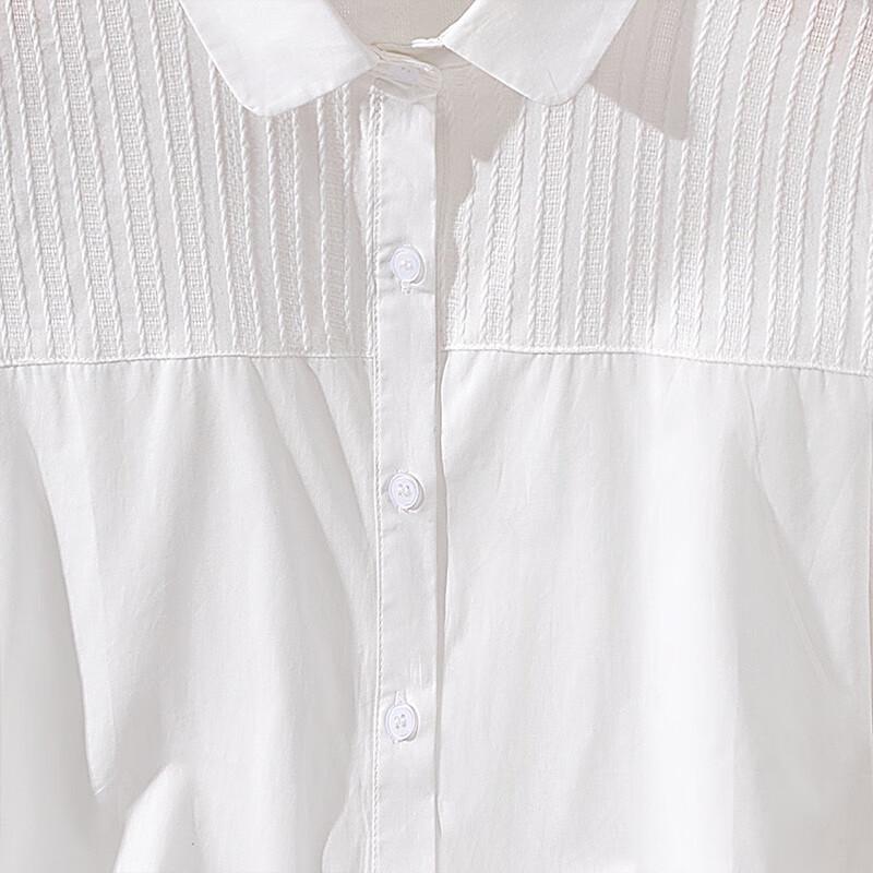 Women's Cotton Short Sleeve Lapel Shirt