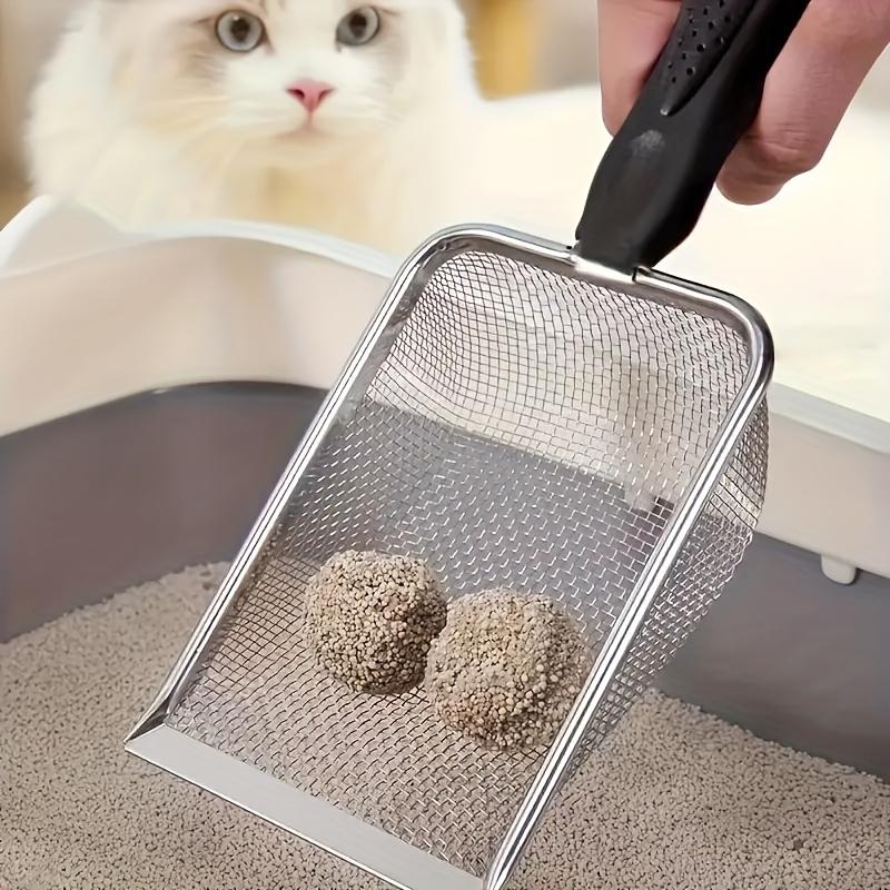 [Stainless Steel Shovel] Stainless Steel Mesh Shovel, 1pc with Screening Bag - Multipurpose Beach Net Scoop for Collecting Seashells, Sifting Beans