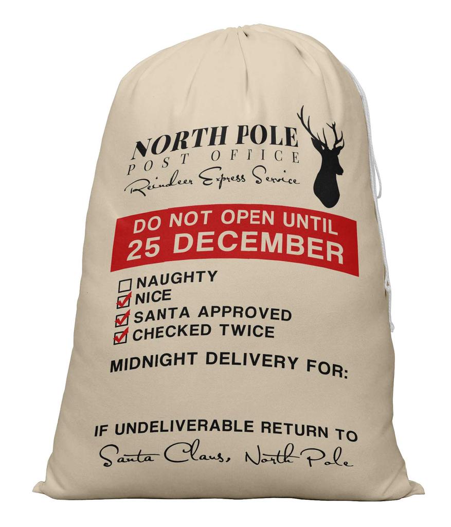 Printtoo Pack Of 2 Pcs Xmas Presents Storage Bags Large Santa Gift Sack With Drawstring Christmas Party Favor 27x20 Inch