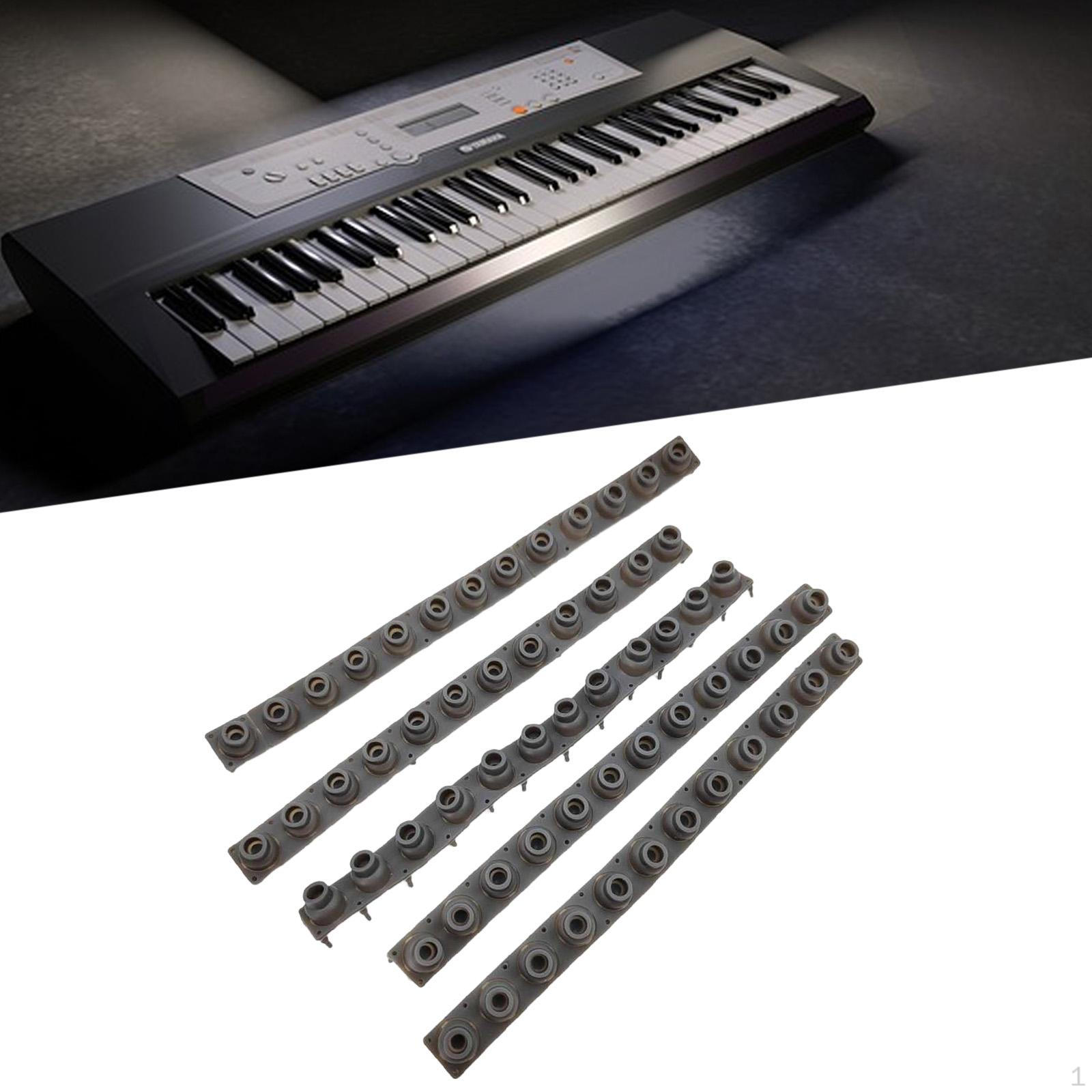 

5Pcs Key Conductive Rubber Silicone Strips Pads Repair Spare Practice Replacement 2000 -1000 LK135