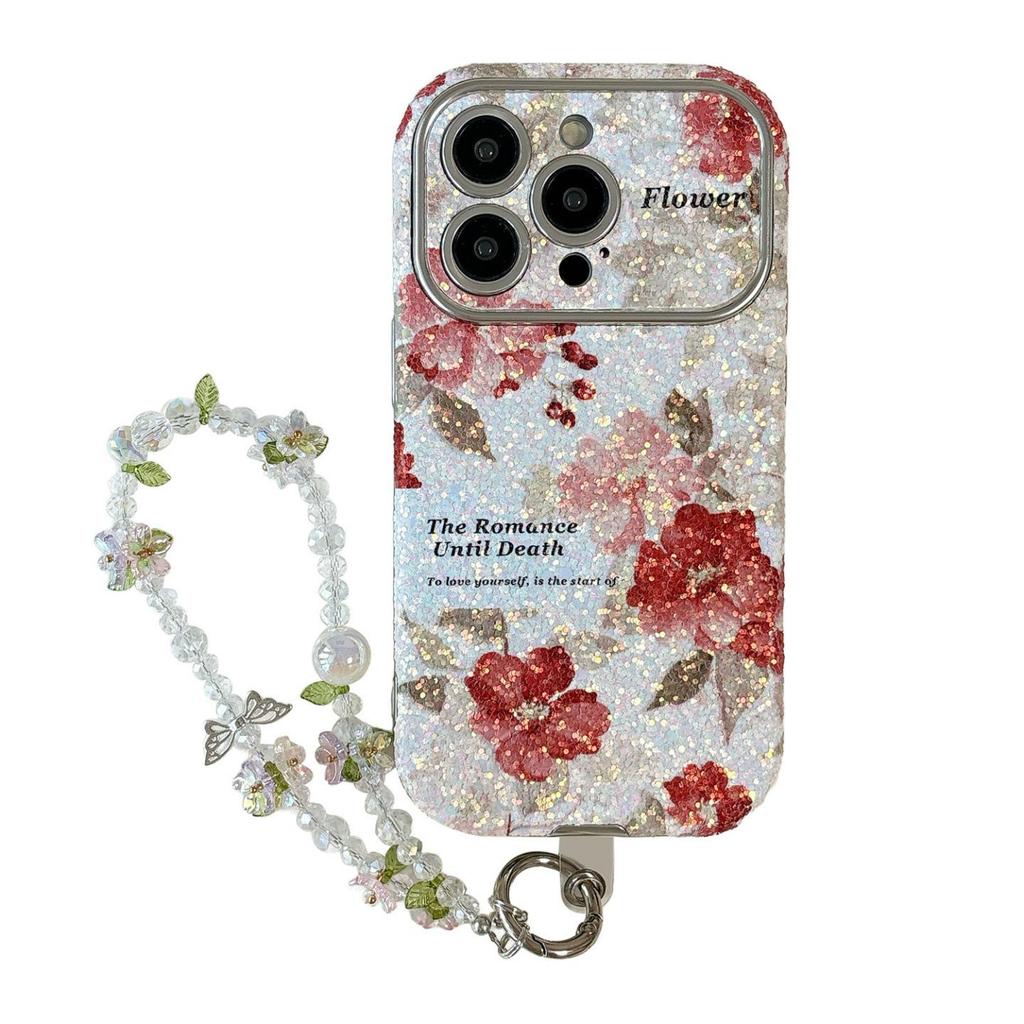 Rose Pattern Protective Case for iPhone 16 Pro Max, 15, 17 Pro, and Apple 14 - Cute Design for Women