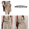 Female Belt Decorative Thin Waist Belt Black Leathers Belts for Dress Jeans