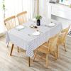 Plastic PVC Thick Rectangula Grid Printed Tablecloth Waterproof Oilproof Home Kitchen Dining Table Colth Cover Mat Oilcloth Wash