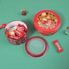 Christmas Transparent Round Tin Box for Cookies, Candy, and Chocolate Gifts