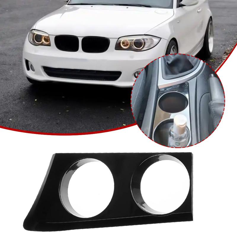 1pc Auto Accessories Car Center Console Cup Bottle Holder Frame Sticker for BMW E81 E82 E87 E88 1 Series 120i 2004-2011 LHD