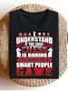 Chess Sarcastic Saying Smart People Game Funny Chess T-Shirt for Women, Casual Round Neck Top