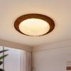 Walnut Retro Ceiling Light for Study & Bedroom – Eye Protection, High-End Design