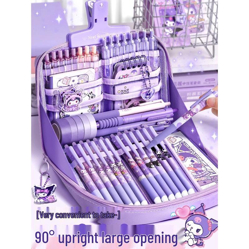 2026 Girls' Pencil Case: Stylish, High-Capacity Stationery Box Set for Primary & Junior High Students