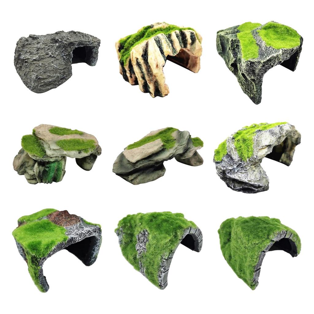 Tortoise Reptile Hiding Cave Fish Aquarium Decoration Durable Hideouts House
