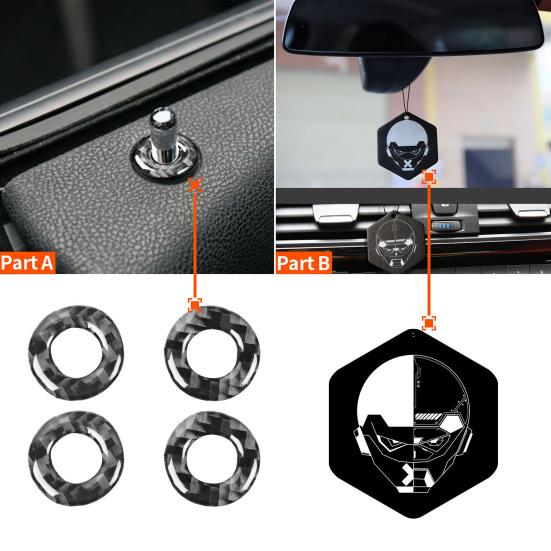 

4 шт. автомобильный левый привод дверной замок рамка декор наклейки наклейка для Dodge 2011-2014