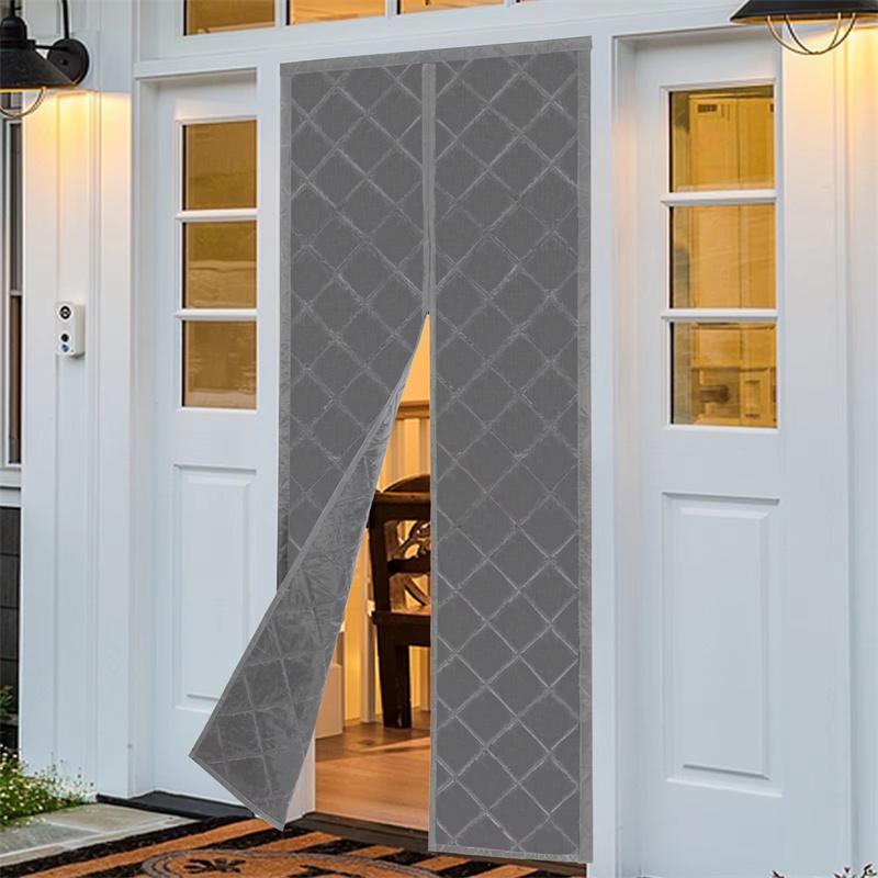 1PCS Winter Self Absorbing Cotton Home Thickened Warm Door Curtains Thermal Insulation Partition Curtains Winter Cold Curtains Wind Resistant Panels
