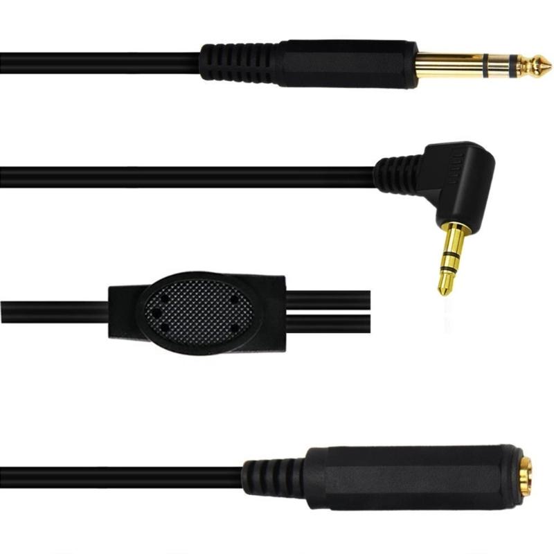 Gold-Plated 6.35mm 1/4" Female to 6.35mm 1/4" Male Cable Stereo Audio Adapter Y Splitter Cable 6.35mm to 3.5mm Male