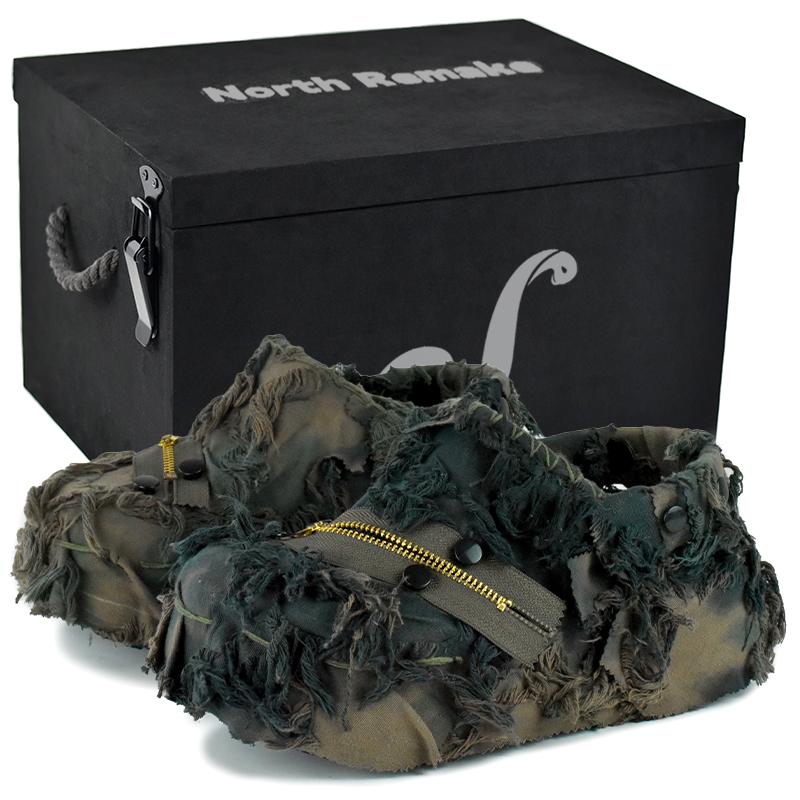 Crocs Classic Clog Hidden Suitcase Sewing Cool Industrial Style Old Doomsday Fashion Trend Gift Box Models Hole Shoes Unisex Camouflage