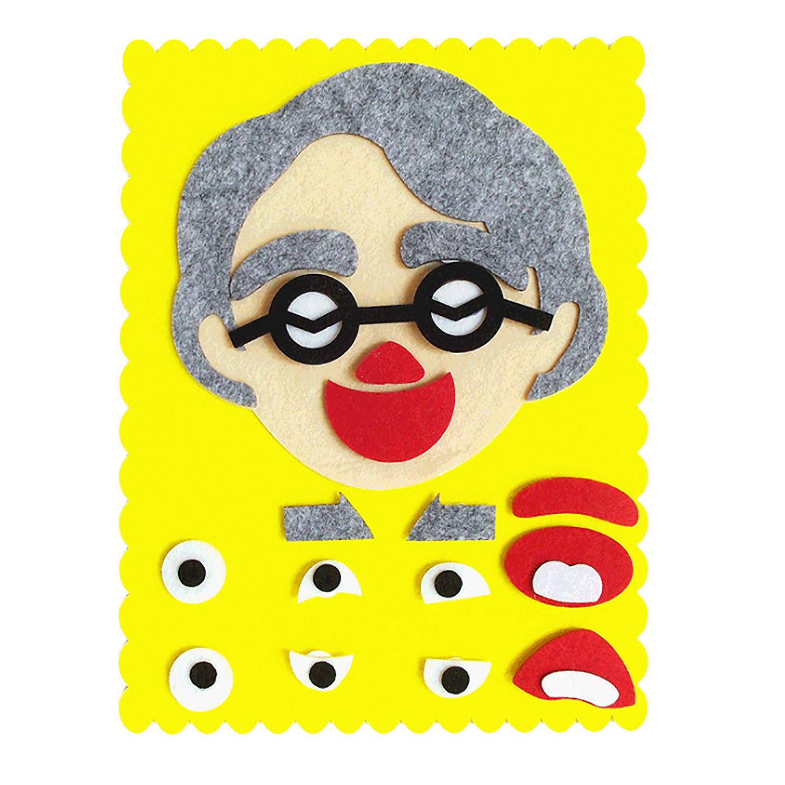 

Детские образовательные изменения выражения лица наклейки игрушка DIY патч игрушка